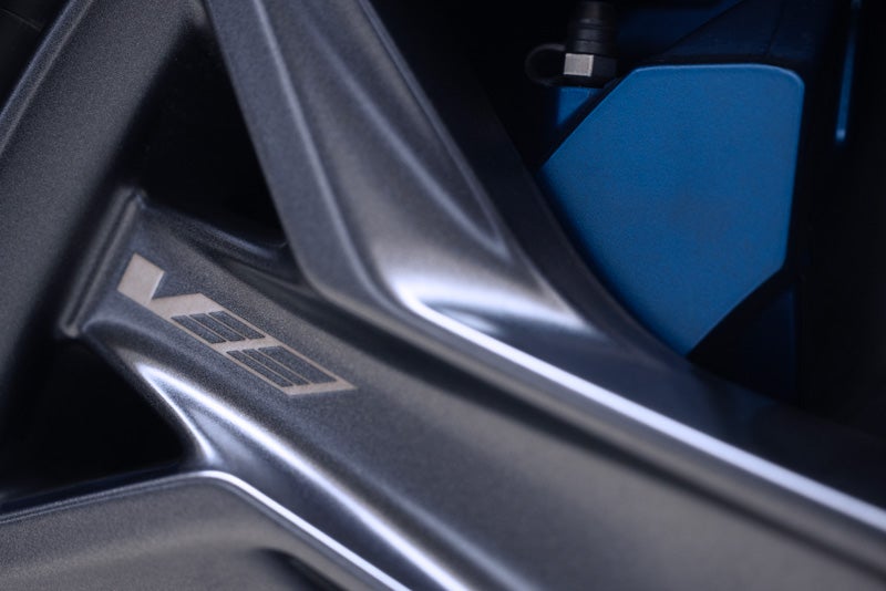 Close-up of the 2026 OPTIQ-V Brembo Performance Front Brakes | Springfield Cadillac in N. Springfield VT